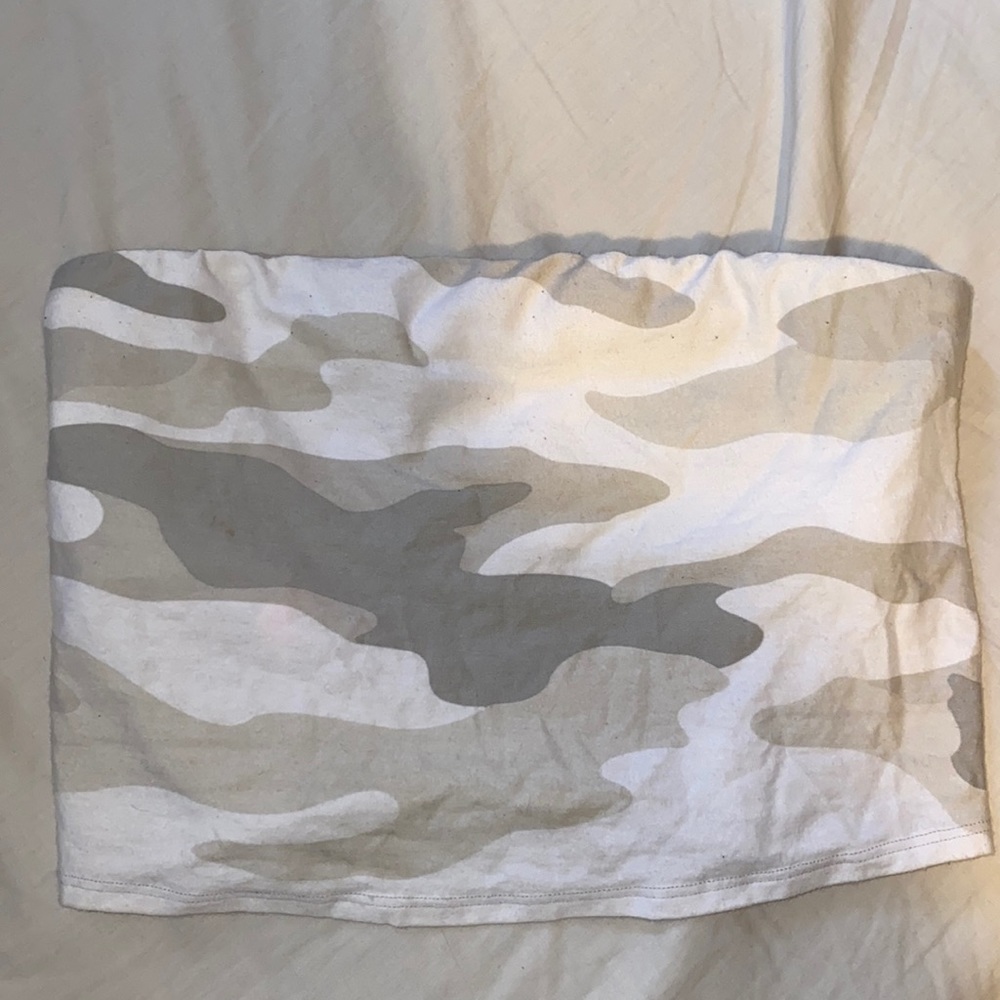 VS Pink White camo tube top
